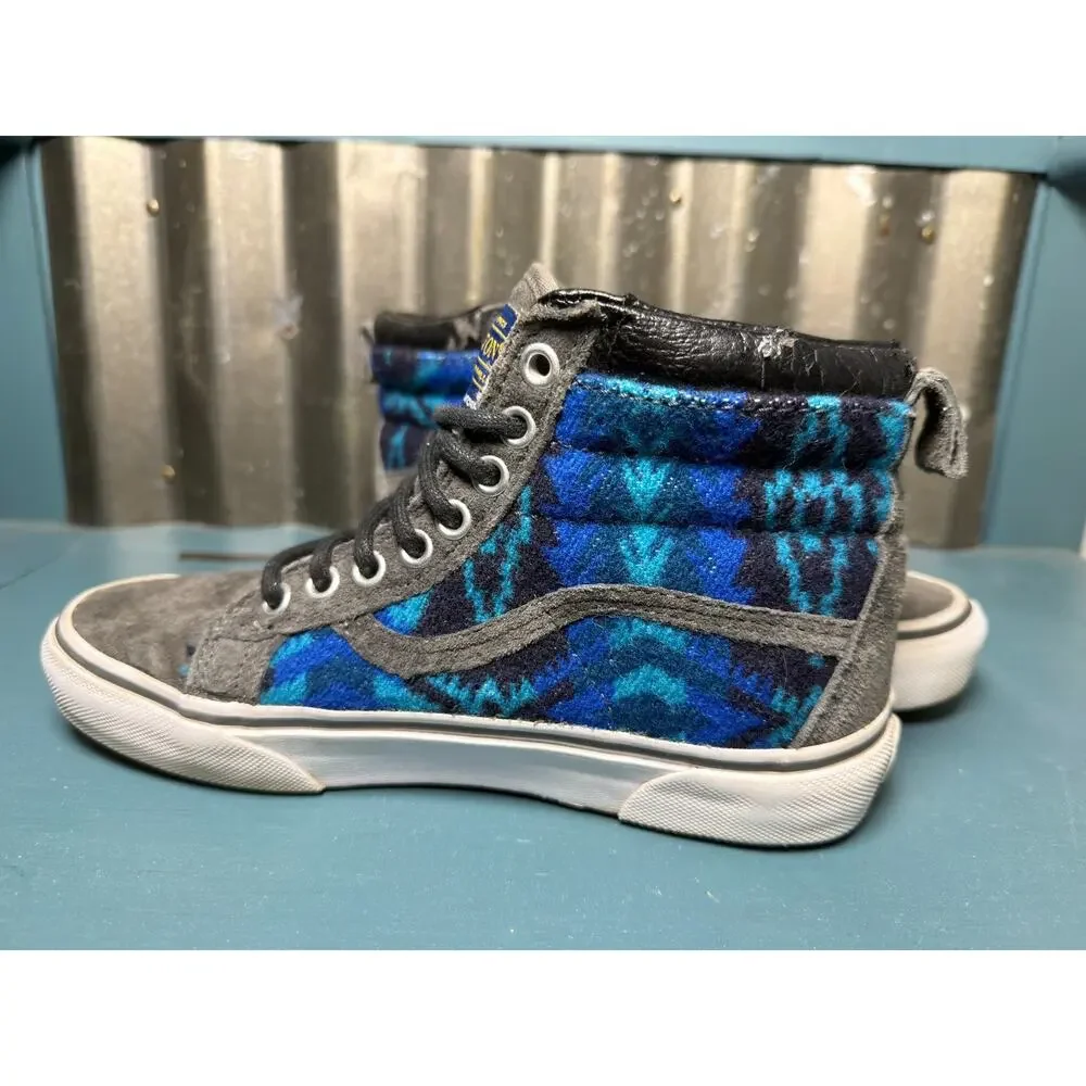 Vans x Pendleton SK8-Hi MTE Wool Suede Hi-Top Sneakers M 4.5 W 6 Tribal Asphalt